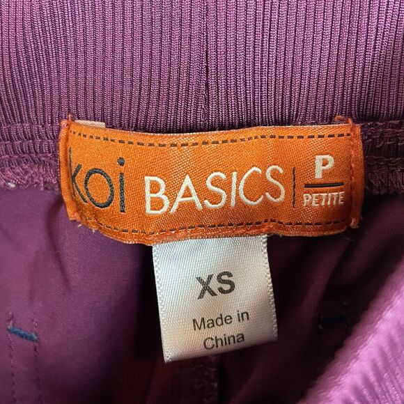 Koi Basics Maroon Scrub Pants Petites XS – Medical Uniform w/ Pockets - Picture 6 of 6